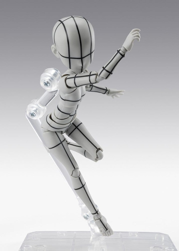 S.H.Figuarts Action Figure Body-Chan -Ken Sugimori- Edition -Wireframe- (Gray Color Ver.) 13 cm 4