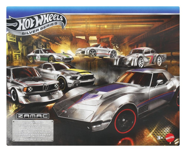 Hot Wheels Silver Series Die-Cast Vehicle 6-Pack 1/64 ZAMAC 9