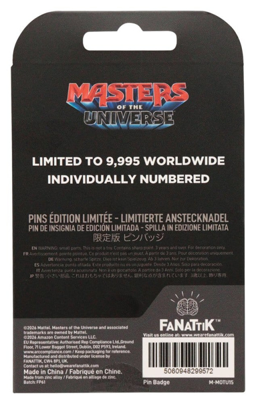 Masters of the Universe 2026 Pin Badge He-Man Limited Edition 1