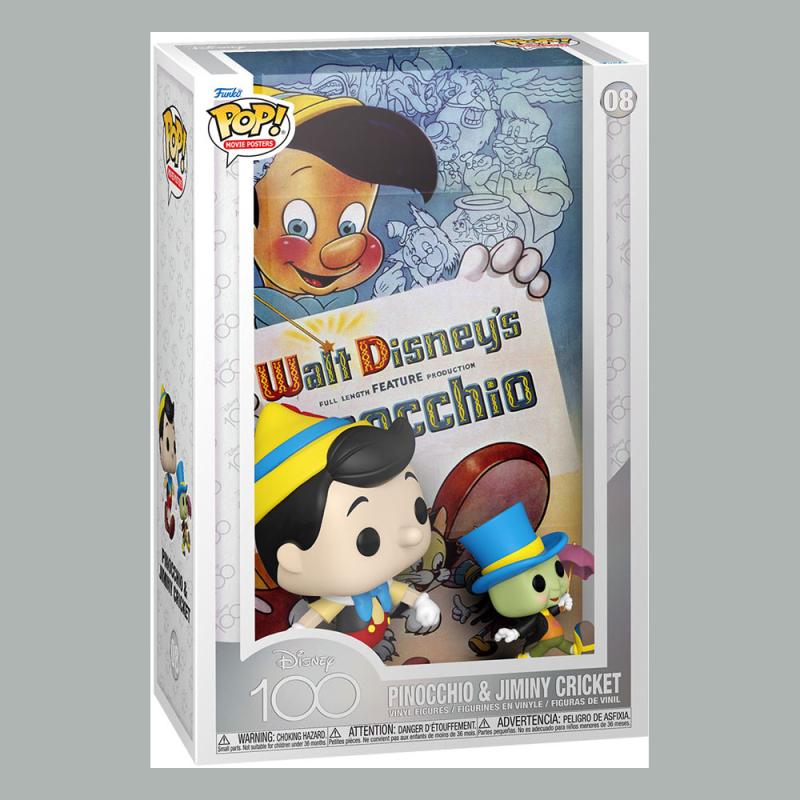 Disney's 100th Anniversary POP! Movie Poster & Figure Pinocchio 9 cm