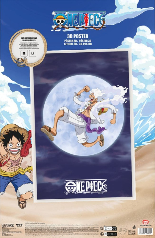 One Piece 3D Poster Monkey D. Luffy Gear 5 38 x 58 cm 3