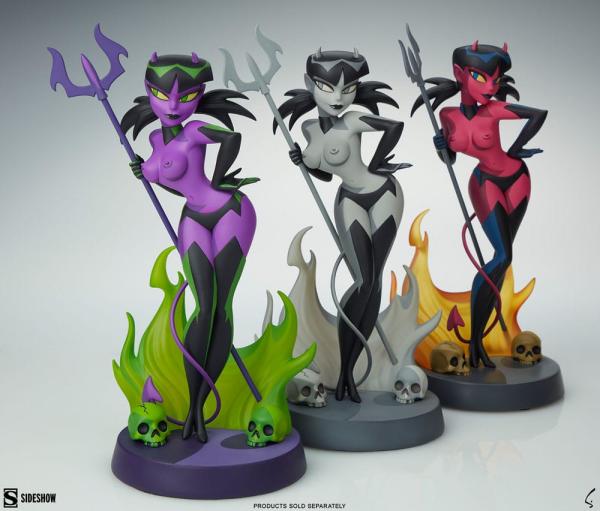 Original Artist Series Statue Devil Girl (Purple and Green Variant) 30 cm 5