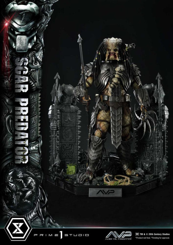 The Alien vs. Predator Museum Masterline Series Statue 1/3 Scar Predator Deluxe Version 93 cm 6