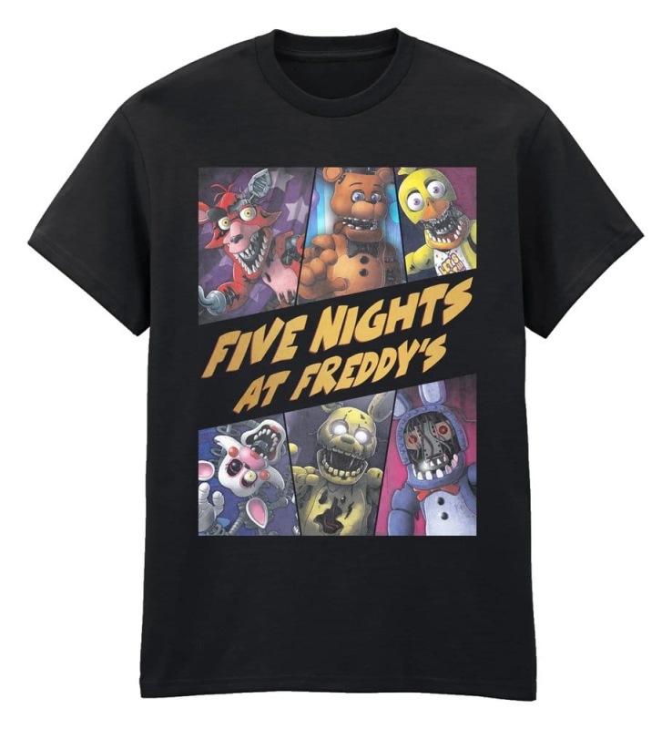 Five Nights at Freddy’s T-Shirt Withered Group Black Size S 1