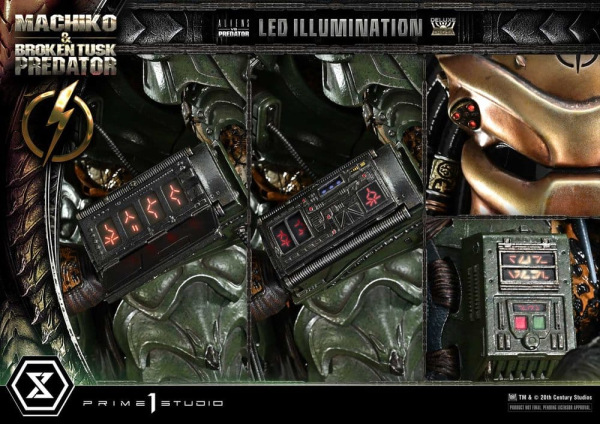Aliens vs. Predator (Comic) Ultimate Premium Masterline Statue 1/4 Machiko & Broken Tusk Predator De 11