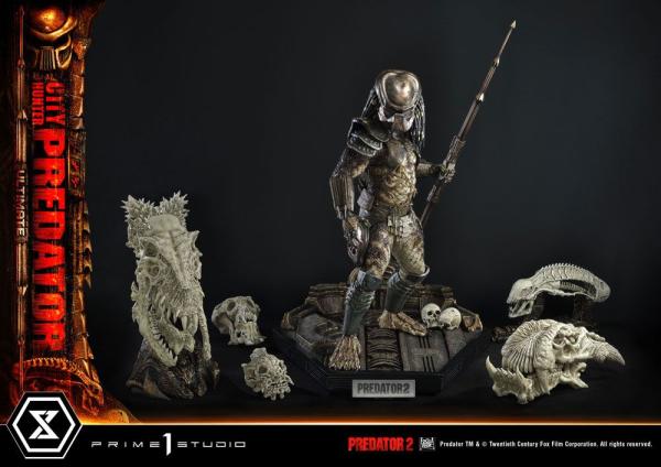 Predator 2 Museum Masterline Statue 1/3 City Hunter Predator Ultimate Bonus Version 105 cm