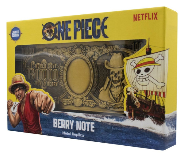 One Piece Replica 10,000 World Berry Metal Banknote 6 x 15 cm 3