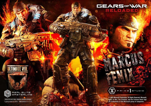 Gears of War: Reloaded Real Elite Masterline Series Statue 1/3 Marcus Fenix Ultimate Bonus Version 9 1