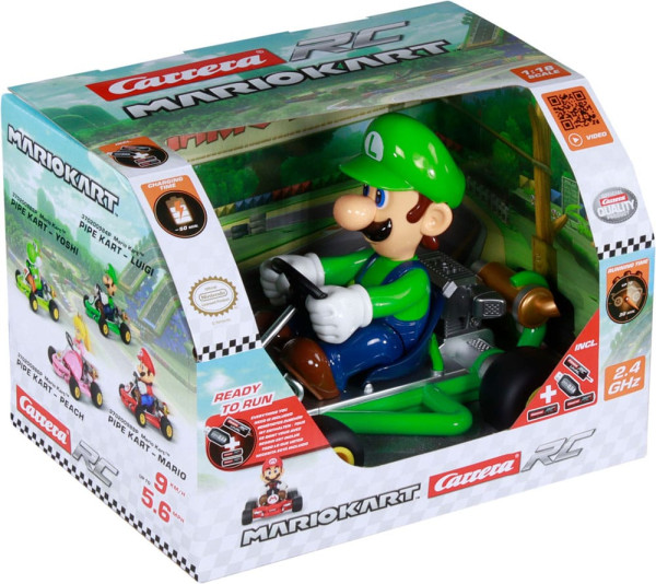 Super Mario Kart RC remote-controlled Car 1/18 2.4GHz Pipe Kart Luigi 10