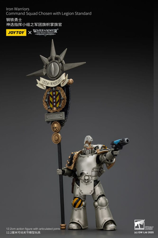 Warhammer The Horus Heresy Action Figure 1/18 lron Warriors Command Squad Chosen with Legion Standar 5