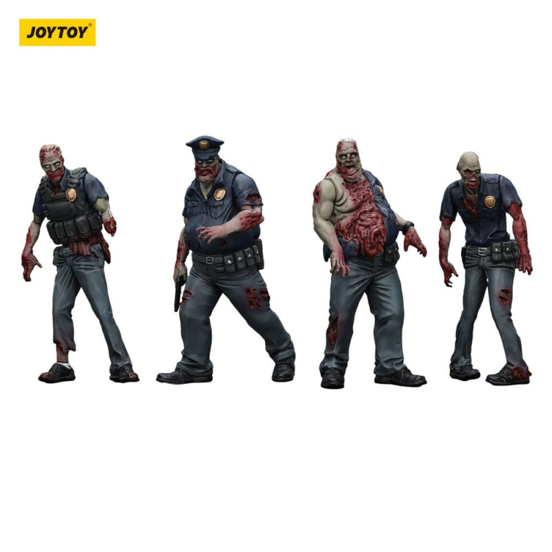 Zombie Dark Source Action Figures 4-Pack Police (Male) 8 cm 7