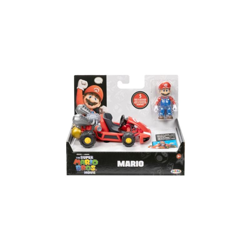 The Super Mario Bros. Movie Mini Figures with Karts 6 cm Assortment (6)