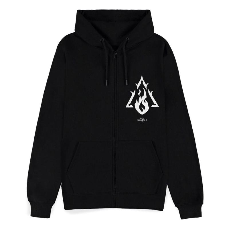 Diablo IV Zipper Hoodie Sweater Sorcerer Sigil Size XL