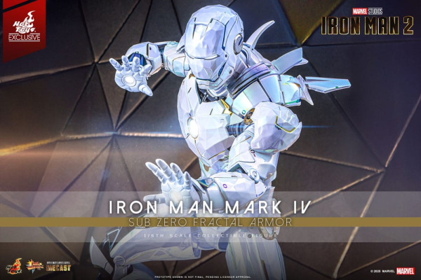 Iron Man 2 Movie Masterpiece Diecast Action Figure 1/6 Iron Man Mark IV (Sub-Zero Fractal Armor) Hot 1