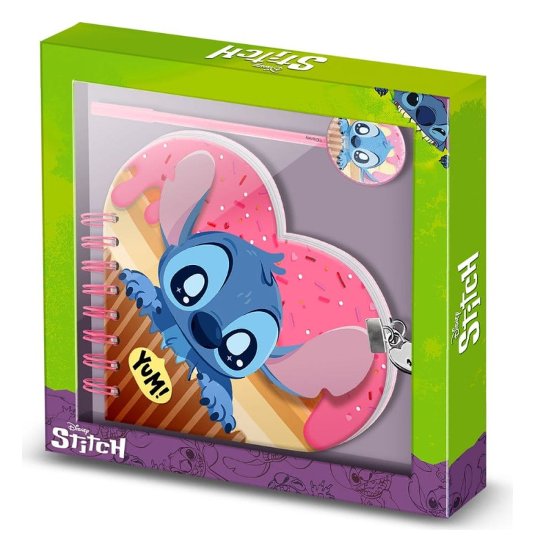 Lilo & Stitch Heart Diary & Pen Gift Set Muffin Pink