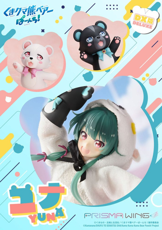 Kuma Kuma Kuma Bear Punch! Prisma Wing PVC Statue 1/7 Yuna Deluxe Version 28 cm 2