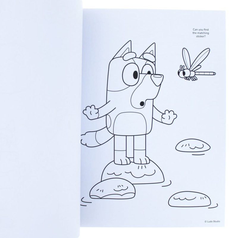 Bluey Colouring Book A4 & Sticker Set 5