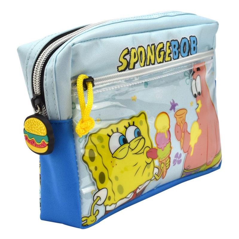 SpongeBob SquarePants Multi Pocket Pencil Case Icons 1