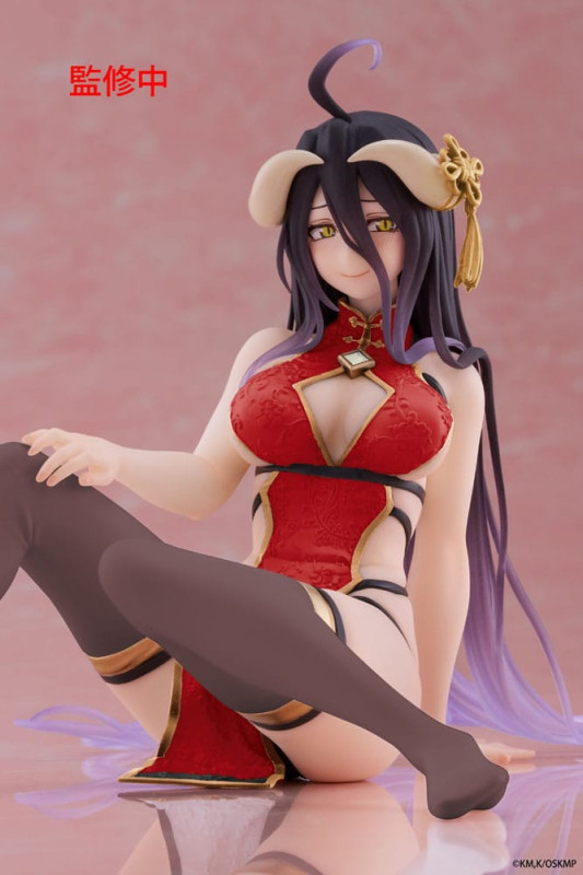Overlord PVC Statue Desktop Cute Figure Albedo Chinese Dress Ver. Renewal 13 cm 7