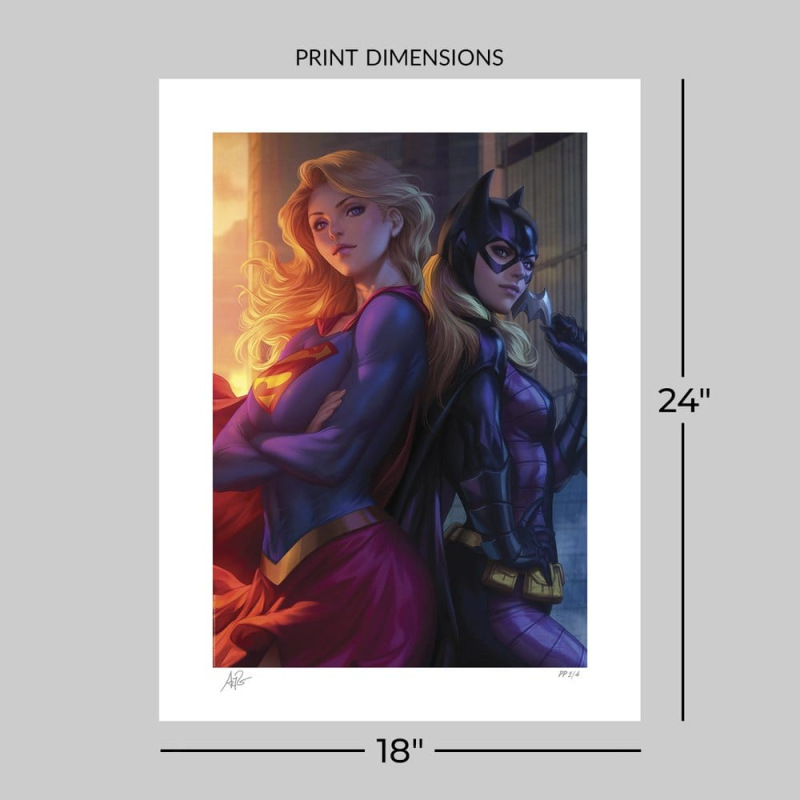 DC Comics Fine Art Print Supergirl & Batgirl 61 x 46 cm - unframed 5