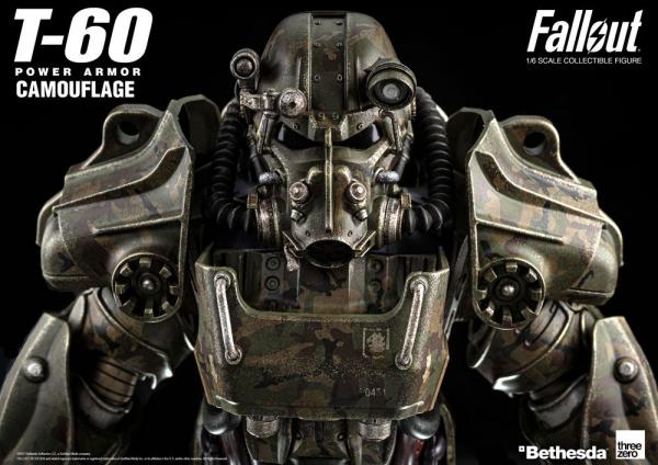Fallout: T-60 Camouflage Power Armor 1/6 Action Figure - ThreeZero
