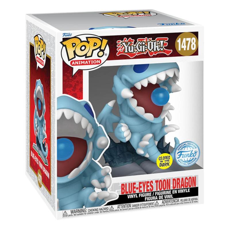 Yu-Gi-Oh! Super Sized POP! Animation Vinyl Figure Blue-Eyes Toon Dragon (GITD) Special Edition 15 cm 1