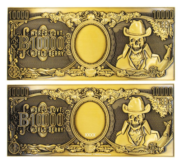 One Piece Replica 10,000 World Berry Metal Banknote 6 x 15 cm 2