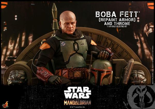 Star Wars: The Mandalorian Action Figure 1/6 Boba Fett Repaint Armor and Throne Special Edition 30 c 3