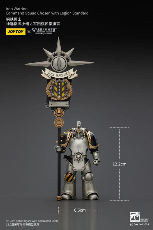 Warhammer The Horus Heresy Action Figure 1/18 lron Warriors Command Squad Chosen with Legion Standar 13