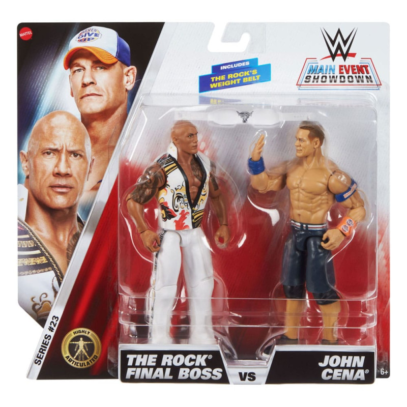 WWE Main Event Showdown Action Figures The Rock Final Boss vs John Cena 2-Pack 15 cm 3
