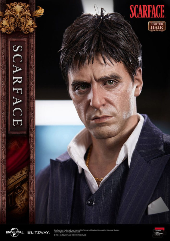 Scarface Superb Scale Statue 1/4 Tony Montana (Rooted Hair Version) 53 cm 5