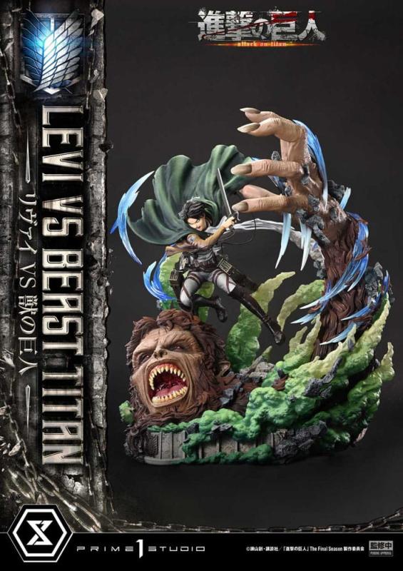 Attack on Titan Ultimate Premium Masterline Series Statue 1/4 Levi Versus Beast Titan 73 cm