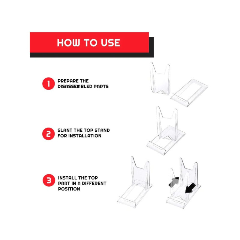 Adjustable Easel Stand 6-Pack Compatible with Video Game Cases 8