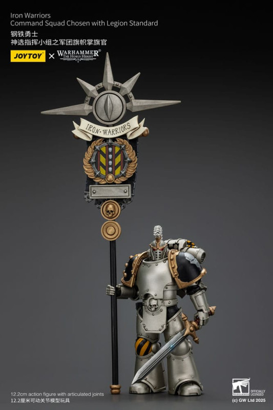 Warhammer The Horus Heresy Action Figure 1/18 lron Warriors Command Squad Chosen with Legion Standar 3