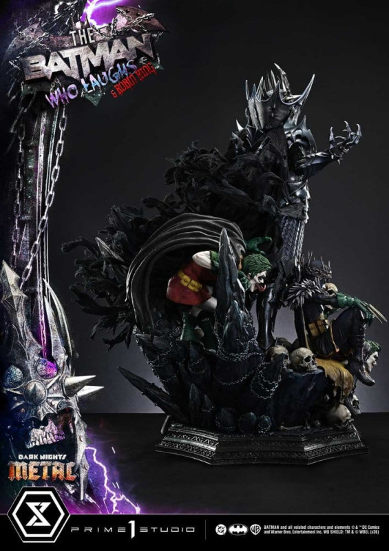 DC Comics Museum Masterline Statue 1/3 Dark Nights: Death Metal The Batman Who Laughs & Robin King 8 6