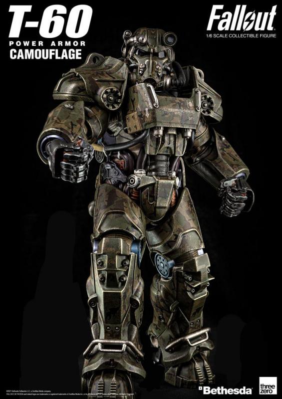 Fallout: T-60 Camouflage Power Armor 1/6 Action Figure - ThreeZero