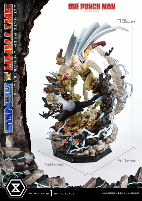 One-Punch Man Premium Masterline Series Statue 1/4 Saitama & Genos 73 cm 8
