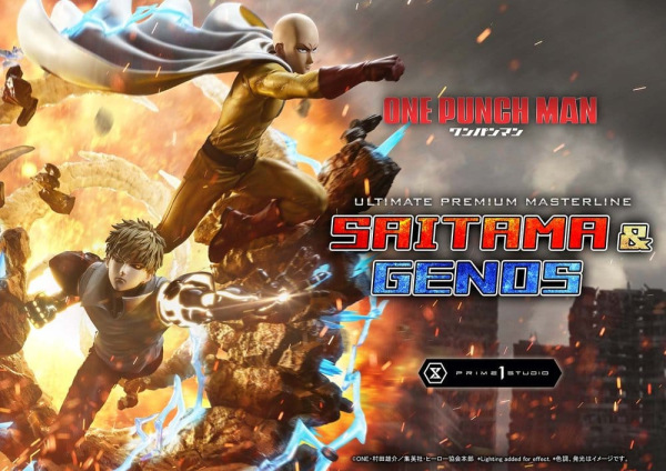 One-Punch Man Premium Masterline Series Statue 1/4 Saitama & Genos 73 cm 1