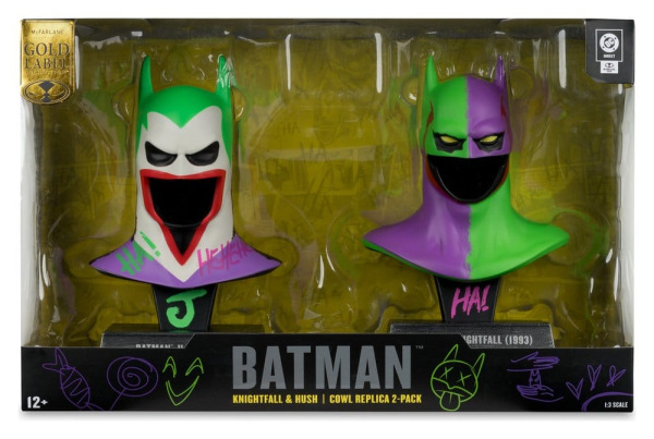 Batman DC Direct Mini Replica 1/3 2-pack Batman Cowls Hush & Knightfall (Jokerized) (Gold Label) 18 4