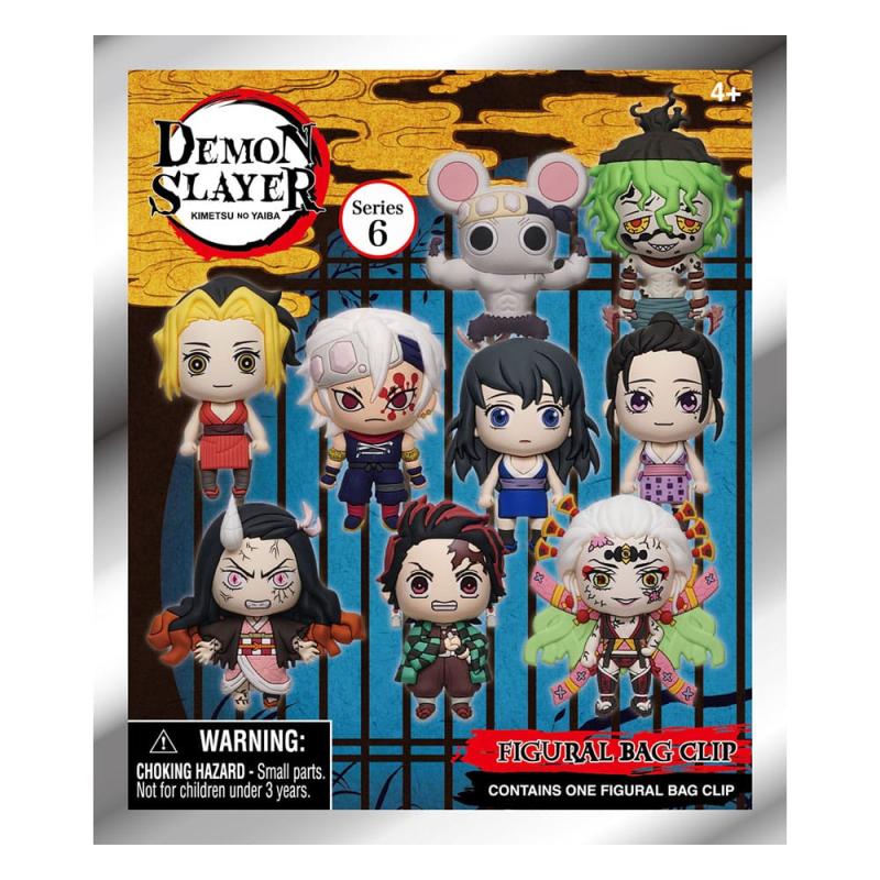 Demon Slayer: Kimetsu no Yaiba 3D PVC Bag Clips Series 6 Display (24)