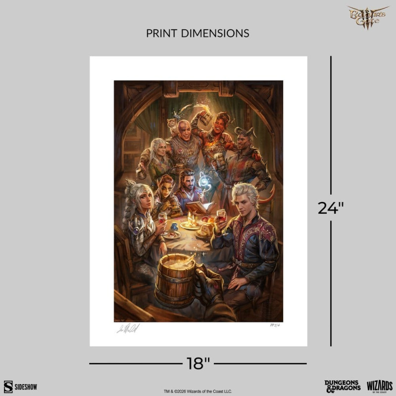 Baldur's Gate III Fine Art Print The Elfsong Tavern 61 x 46 cm - unframed 2