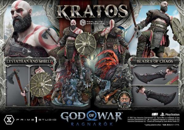 God of War: Ragnarok Real Elite Masterline Series Statue 1/3 Kratos Ultimate Version 95 cm 4