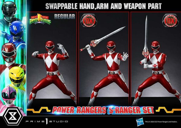 Mighty Morphin Power Rangers Premium Masterline Set of 5 Statues 1/4 Deluxe Version 62 cm 4