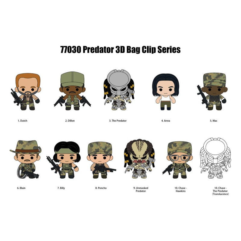 Predators 3D Foam Bag Clips Series 1 Display (24) 2