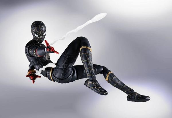 Spider-Man: No Way Home S.H. Figuarts Action Figure Spider-Man Black & Gold Suit (Special Set) 15 cm