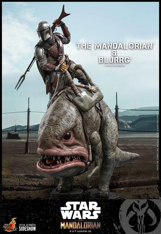 Star Wars The Mandalorian: The Mandalorian & Blurrg 1/6 Action Figure - Hot Toys
