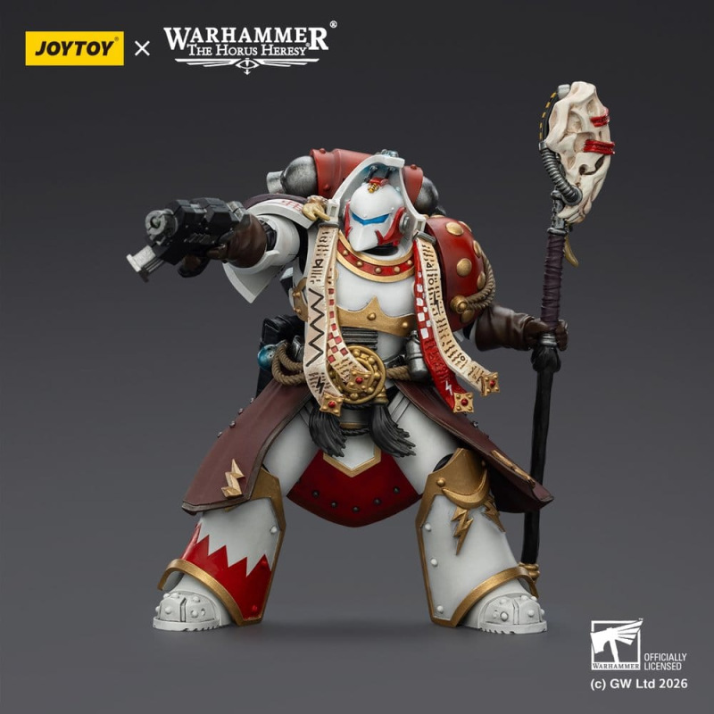 Warhammer 40,000 Action Figure White Scars Stormseer Consulwith Force Staff and Bolt Pistol 12 cm 3