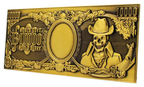 One Piece Replica 10,000 World Berry Metal Banknote 6 x 15 cm 1