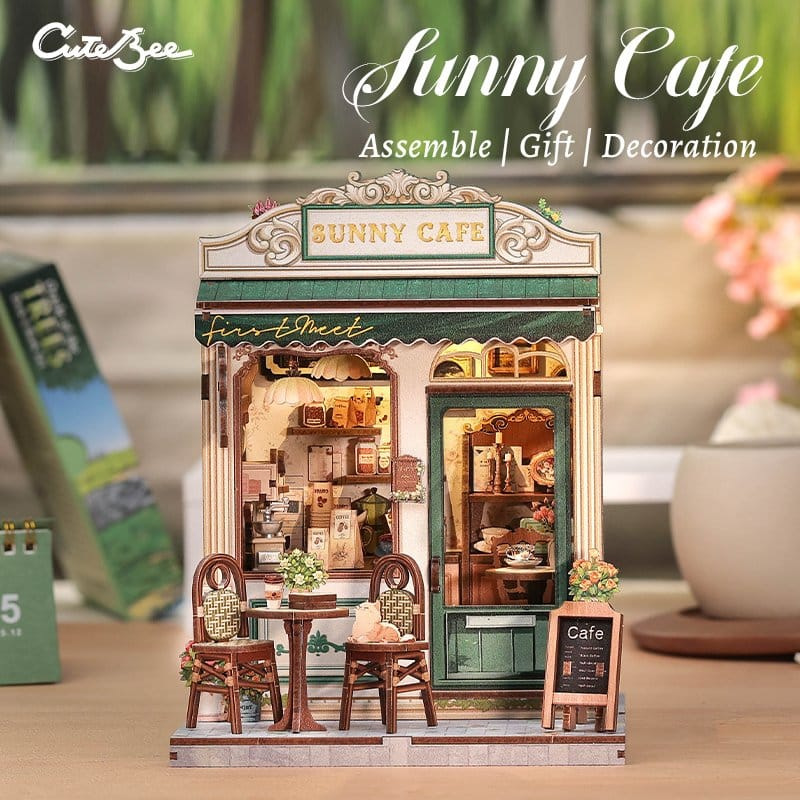 Miniature House Model Kit Sunny Cafe 20 x 16 cm 10