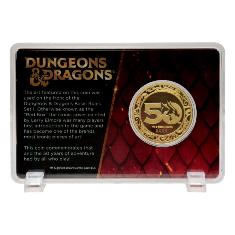 Dungeons & Dragons Collectable Coin 50th Anniversary with Colour Print 24k Gold Plated Edition 4 cm 1